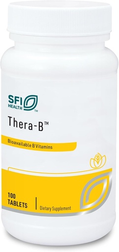 [BRSWGFAHCUNQYC3O] Klaire Labs SFI Health Thera-B - Essential Vitamin B Complex, Hypoallergenic Formula with Activated Metafolin Folate (L-5-MTHF), Biotin & Methylcobalamin (100 Tablets)