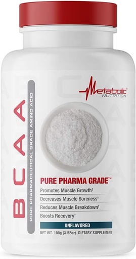 [BRSWGAL3DEBBUYDB] Metabolic Nutrition BCAA, 100 Grams Powder