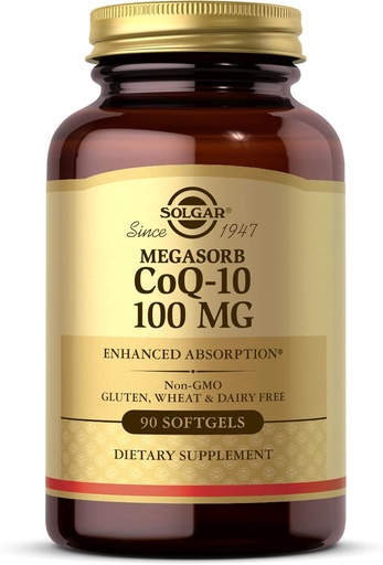 [BRSWIY3QBJ7RQHL2] Solgar Megasorb CoQ-10 100 mg, 90 Softgels - Supports Healthy Aging - Coenzyme Q10 Supplement - Enhanced Absorption - Non-GMO, Gluten Free, Dairy Free - 90 Servings