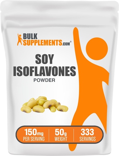 [BRSWG2QLCIBRSG32] BulkSuplements.com Soy Isoflavones Powder - Soy Isoflavones 150mg, Isoflavones Suplement for Women - for Bone Due & Gluten Free - 150mg per Serving, 50g (1.8 oz)