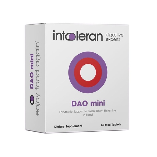 [BRSROHA7DJ7QGAD7] Intoleran DAO Mini Digestive Enzymes - 60 Tablets | Supplement for Histamine Intolerance & DAO Deficiency | Healthy Histamine Levels | 30,000 HDU Pure Diamine Oxidase (DAO) Enzyme | Coated