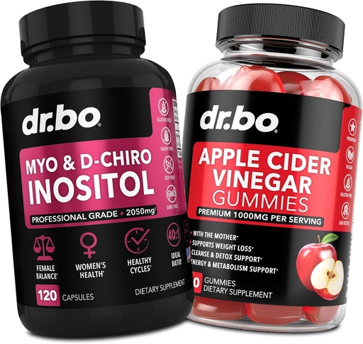 [BRSRAAA5OEAROYD6] Myo-Inositol & D-Chiro Inositol & ACV Gummies - 40:1 Equilibrio dell'ormone del ratio per le donne e i gummi dell'aceto del sidro di mele - Integratori per sostenere il ciclo mestruale e la salute femminile