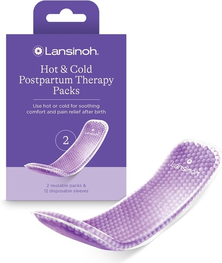 [BRSW2ZQNB4CQMEYZ] Lansinoh Hot and Cold Postpartum Pads – Επαναχρησιμοποιήσιμα πακέτα πάγου Perineal για την ανάκτηση, εργασία & παράδοση Essentials, 2 Count