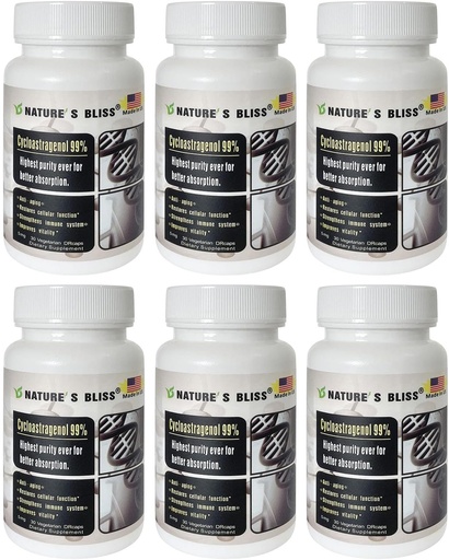 [BRSROCYZAUCW2YDB] Borracha da Natureza Ácido de Estômago Protegido & Super-Absorção Cicloastragenol 99%, Made in USA, 5mg, 180caps