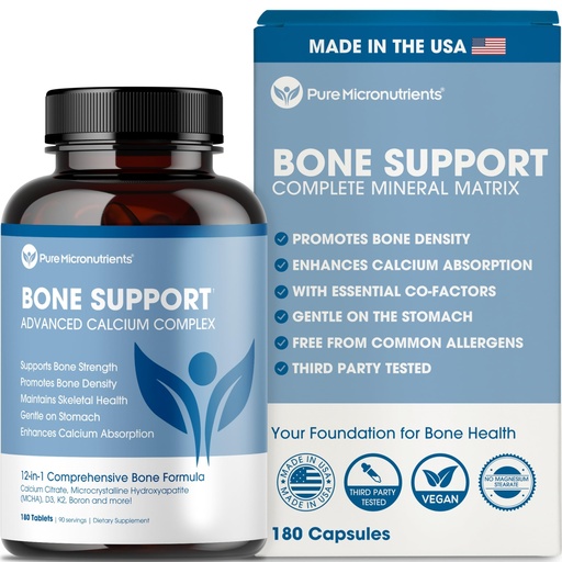 [BRSWIHA3CIGQA3Q5] Calcium Supplement for Women & Men - Calcium Citrate & Hydroxyapatite + Vitamin D3 K2 Magnesium Zinc & More for Complete Bone Health, 180 Tablets