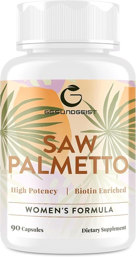 [BRSRAHAPOYDQOHT3] Saw Palmetto for Women Hair Loss - DHT Blocker, ile-hazkuntzarako 5-in-1 nahasketarekin, azala eta iltzeak, Urinary Wellness - Extra Indarra Saw Palmetto Supplement - 90 kapsulak