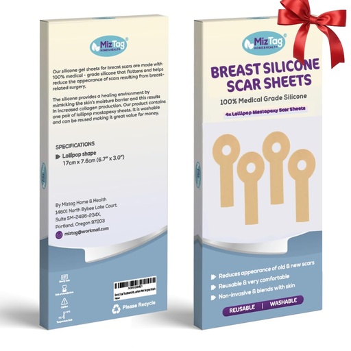 [BRSWGCYRC4OQIA3K] Breast Augmentation Recovery Supplies - Silicone Sheets for Healing - Comfortable Under Post-Op Bra (4 Pcs)
