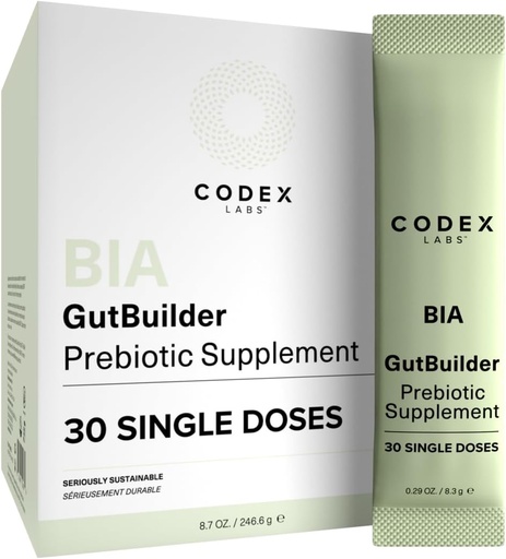[BRSRAAY7CN7RMAY7] Prebióticos para a saúde dixestiva e o soporte do sistema inmunitario - Fibras dietéticas, antioxidantes e superalimentos para a forza da barreira de Gut e equilibrio microbiolóxico Gut | Oferta de 30 días | Codex Labs BIA GutBuilder