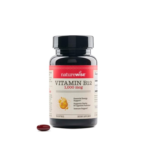 [BRSROGQCBMPBG3DV] NatureWise Vitamin B12 1000 mcg - Dietary Supplement for Supporting Energy Metabolism, Mental Clarity, Nervous System Health - Easy-to-Swallow, Soy & Gluten-Free, Non-GMO - 150 Count[150-Day Supply]