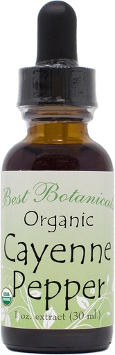 [BRSROCQ3OAMRO2DG] Best Botanicals Organic Cayenne Pepper Extract 1 oz. 160,000 MHU