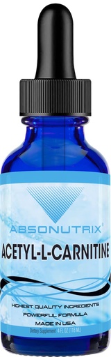 [BRSRMAA5OUDQMYDZ] Absonutrix Acetyl L-Carnitine, 593mg per Serving, 200 Potent Servings, Quick Absorption Liquid Drops, Gluten-Free, Third-Party Tested, GMP-Certified, Non-GMO, Made in USA