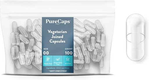 [BRSW2CT3OV6WA33U] PureCaps USA - Fat Vegetarian and Vegan Pills Size 00 . 100 גלולות Joined