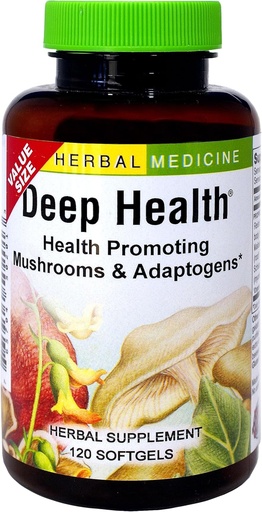 [BRSWIYYMAAPRCDT4] Herbs Etc. Deep Health - Daily Use Adaptogen Supplement - Aids Immune Health & Energy - with Reishi Mushroom - 120 Softgels (120 Servings)