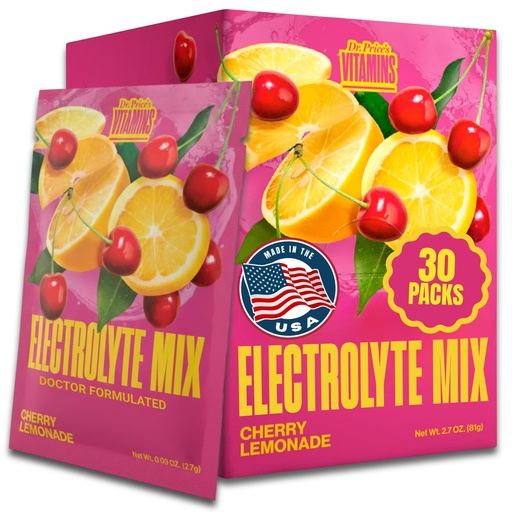 [BRSRA235CV5GKD34] Dr. Price’s Electrolytes Hydration Powder Packets – Cherry Lemonade, 30 Packs | Sugar Free Electrolyte Drink Mix, 72+ Trace Minerals, Manganese | Keto, Vegan, Doctor-Formulated, Made in USA