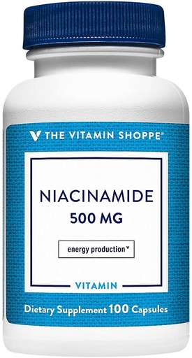 [BRSWIYTYO4GWCEDC] Вітамін Shoppe Niacinamide 500MG, підтримує рівень холестеролу Вже в межах нормального діапазону, після Щоденні (100 капсули)