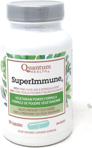 [BRSRMEL3OQMAYE3P] Quantum Health Super Immune+ Power Formula Dietary Supplement, 90 Vegetarian Capsules