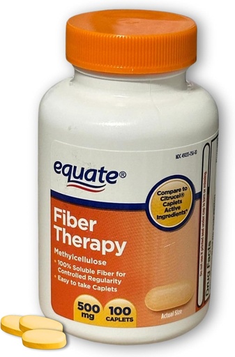 [BRSRAYAFBUAQ2C3X] Fiber Therapy Methylcellulose 500mg,100ct (Pack of 1)