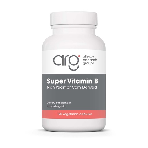 [BRSWIYQEPMDBU3D6] Allergy Research Group Super Vitamin B Supplement - B Vitamin Complex for Men & Women, with Vitamin B12 and B6, Vegetarian Capsules - 120 Count