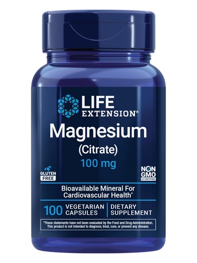 [BRSWIYQFB4OBQDDA] Life Extension Magnesium Citrate, 100 Mg, 100 Vegetarian Capsules