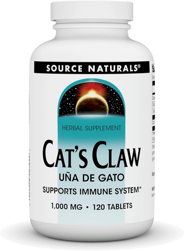 [BRSWIY35AQJRS2LO] Source Naturals Cat's Claw Bark UNA de Gato 1000 mg Dietary Supplement - Supports Immune System - 120 Tablets