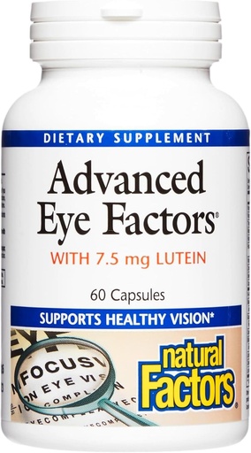 [BRSWIYYDO4HQAEQ7] Facteurs naturels, facteurs oculaires avancés, antioxydants pour une vision saine avec la lutéine et la zéaxanthine, 60 capsules