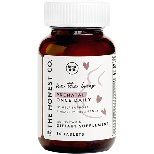 [BRSWIAQTAINGEEQ3] The Honest Company Love Bump Prenatal Once Daily Supplement, NSF Certified Non GMO Multivitamin, 30 Count Tablets