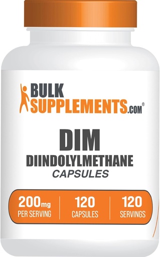 [BRSRMGQFOAAWMGYY] BulkSupplements.com DIM Capsules - Diindolylmethane Capsules for Men " Women, DIM 200mg, Gluten Free, 1 Capsule per Serving, 120 count (Pack of 1)