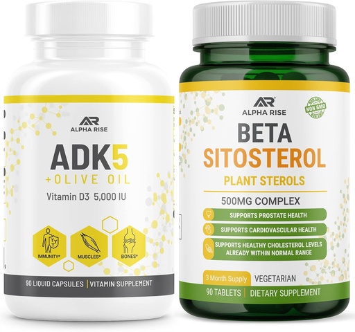 [BRSRMZA6CICAGFLZ] ADK 5 Vitamine Supplement + Beta Sitosterol - Natuurlijke plantensterol