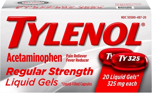 [BRSWKEAOAYPGKDQV] Tylenol Regular Strength Liquid Gels, 20 Count