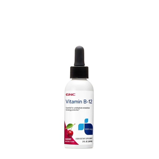 [BRSWIFTZOB6GOF36] GNC Vitamin B-12 1000mcg - Cherry, Supports Energy Production, 60 Servings