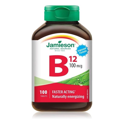 [BRSWIEIZOQMWEETG] Jamieson B12 100 mcg (METHYLCOBALAMIN), 100 tablets