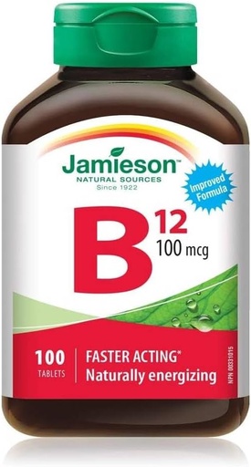 [BRSWIEIZOQMWEETG] Jamieson B12 100のmcg (METHYLCOBALAMIN)、100のタブレット