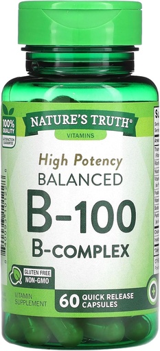 [BRSWICYLBQOW2CL6] Nature's Truth High Potency Balanced B-100 B-Complex, 60 Count (Pack of 3)
