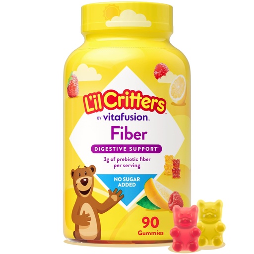 [BRSWI2Y7AQGBYH36] L’il Critters Fiber Daily Gummy Supplement for Kids, for Digestive Support, Berry and Lemon Flavors, 90 Gummies