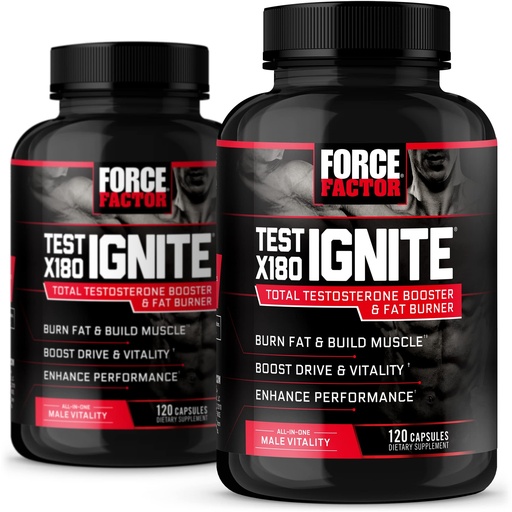 [BRSW2Y37DEIB4YDH] Force Factor Test X180 Ignite 120ct 2-Pack, 240 Count