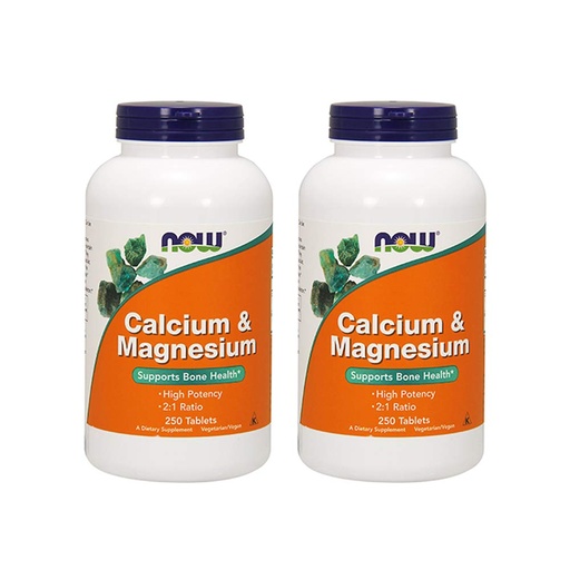 [BRSWICQZCV6QYGTO] Now Foods Calcium & Magnesium, 250 Tablets (Pack of 2)