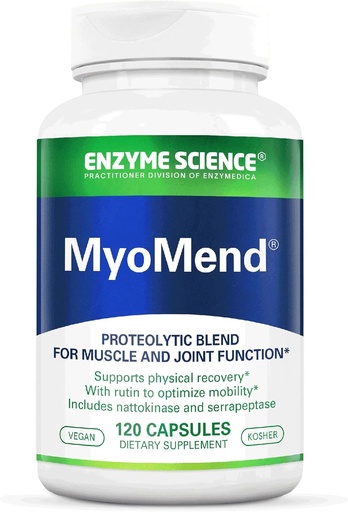 [BRSWI2T6AUFWMAAV] Enzyme Science Myomend – Suplemento de Apoyo Conjunto – Formulado con Bromelain, Rutin, Nattokinase y Serrapeptase – Suplemento de Salud Enzima – Vegan y Kosher - 120 cápsulas