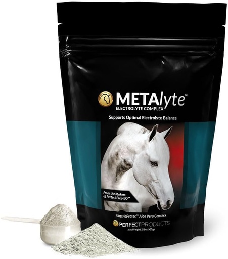 [BRSWYFDROEMROF3U] MetaLyte Complete Equine Electrolyte Gastric Soothing Aloe Vera, Tasting Powder Formula Handia (2 lb, 60 eguneko hornidura)