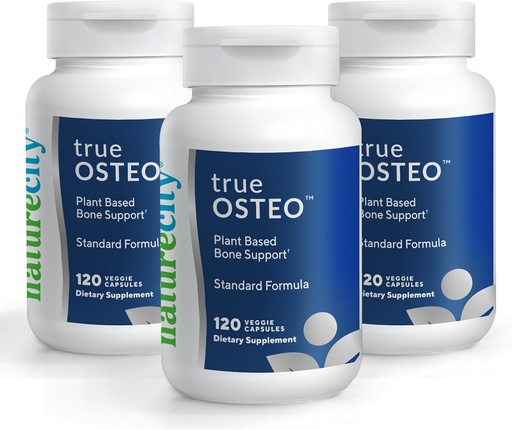 [BRSROYIDBUCQY3Y4] NatureCity True-Osteo Plant-Based Supplement for Bone Strength | AlgaeCal Calcium & Magnesium, Plant-Based Vitamin D3, Vitamin K2, Silicon| Gentle on Stomach (360 Capsules)