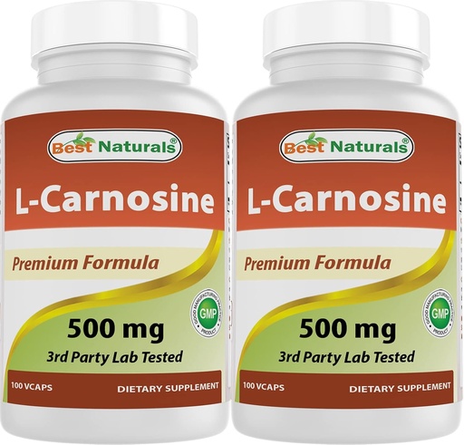 [BRSW2AYNOYCB6C34] Bästa naturliga L-Carnosine 500 mg 100 Vcaps (100 greve av 2)