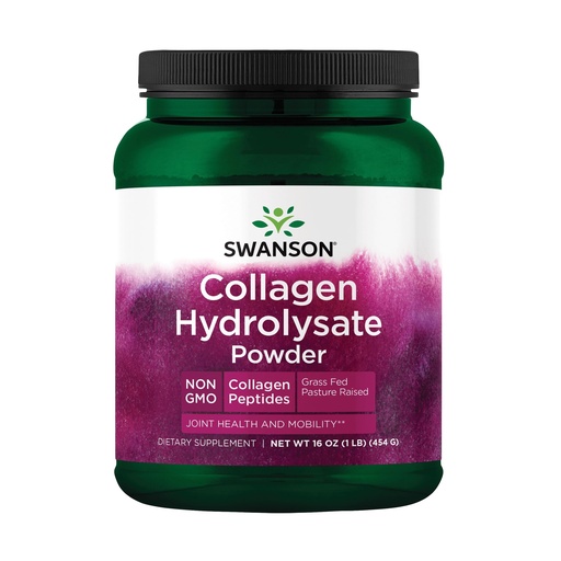 [BRSWGYL4PIGWGH3L] Swanson High Plains Collagen Hydrolysate Peptides Powder for Adults Over 30 Seeking Hair, Skin, Nail, and Joint Support - Unflavored (1 lb)