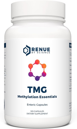 [BRSROCQLDF7B4FY6] Renue by Science TMG Aviation 124; 120 Trimethylglicin Capsules - 900mg TMG per Serving with Vitamin B12 Vitamin Folate & Cink Aviation 124; Made in The USA & Third-Party Tested