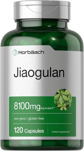 [BRSWGBA3OR6R42DB] Horbäach Jiaogulan Capsules (Horbäach Jiaogulan Capsules) (124; 8100 mg) (120 grafas) (124); Gynostemma pentafillum (žemuogių ekstraktas) (124); Stamina (Stability) ir Endurance (Endurance) Priedas (124); Non- GMO (Gluten Free)