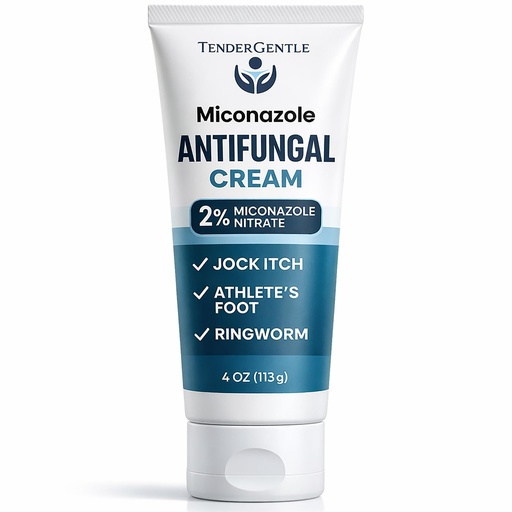 [BRSRA23RDMCGCGQU] Miconazole Antifungal Cream for Skin - 4 oz of Miconazole Nitrate for Jock Itch, Athlete's Foot, Itching, and Ringworm