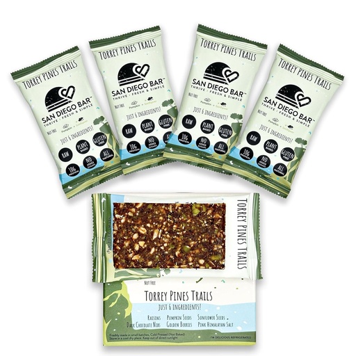 [BRSRMZYEOUBRUCQV] San Diego Bar-Torrey Pines Trails | Pumpkin + Sun Flower | RAW & Vegan Protein Bars | Sugar & Gluten Free | Breakfast Bars | Energy Bars | Snack Bars | 6 Whole Food Ingredients | Plant-Based Protein