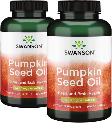 [BRSWGEL5DMIRS3D7] Swanson Pumpkin Seed Oil 1000 Milligrams 200 Sgels 2 Bottles