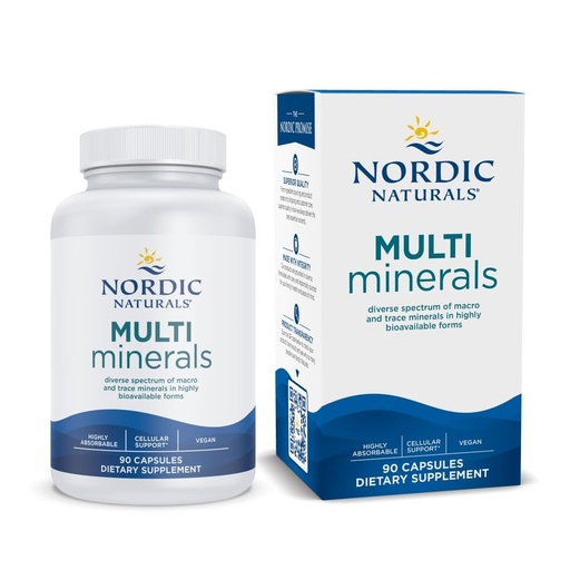 [BRSW2YYNAECWCG3K] Nordic Naturals Multi Minerals, Unflavored - 90 Capsules - 11 Essential Minerals - Optimal Health & Wellness - Certified Vegan - Non-GMO - 30 Servings
