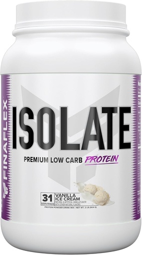 [BRSROEAYCEHAY3DF] FINAFLEX Isolate, Vanilla Ice Cream - 2 lb - 25 Grams of Iso Protein Per Serving - Milkshake-Like Taste - Zero Sugar, Zero Fat & Gluten Free - 31 Servings