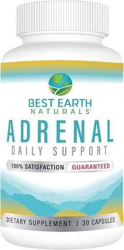 [BRSWGAQ2BAFWOCT5] Best Earth Naturals - Adrenal Support for Adults - Holy Basil, B C Vitamins, L-Tyrosine, Rhodiola Rosea Root, Ashwagandha supplements for Cortisol Manager Support - 30 Day Supply