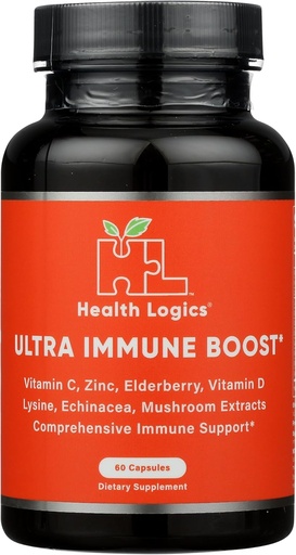 [BRSWY2Y5PN5GEHI7] Health Logics Fortify! Capsules with Vitamin C, Zinc, Elderberry, Vitamin D, Lysine, Echinacea, and Mushroom Extracts for Powerful Antioxidant Immune Support, 60 Veggie Caps